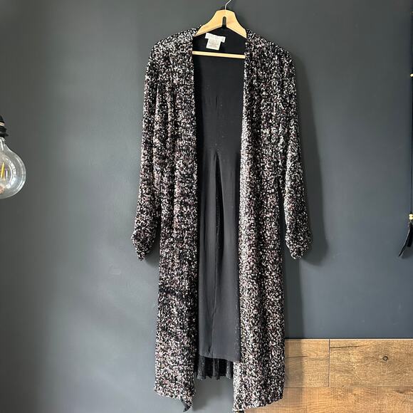 NICOLE FARHI Sequin Belted Wrap Dress Size 4 - Picture 3 of 14